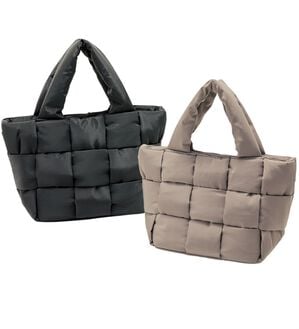 BELLUNA（ベルーナ）の「編み込みダブルフェイス手提げ（ハンドバッグ）」｜詳細画像