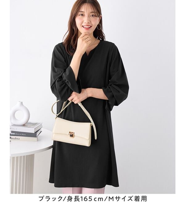 alotta（アロッタ）の「【4つの機能付】キャンディースリーブチュニックワンピース（チュニックワンピース）」｜詳細画像