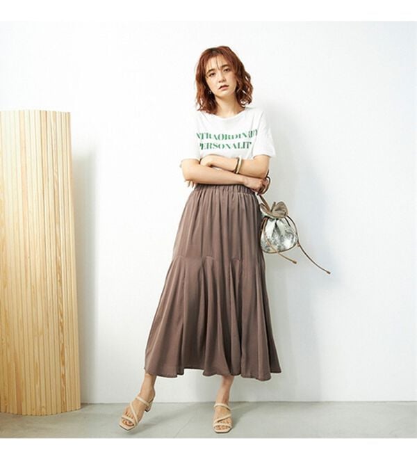 GeeRA（ジーラ）の「切替フレアーロングスカート（ロングスカート）」｜詳細画像