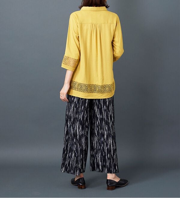 BELLUNA（ベルーナ）の「なめらか素材ゆったりプリーツパンツ（ワイドパンツ・ガウチョ）」｜詳細画像