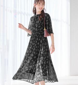alotta（アロッタ）の「【接触冷感】インナー付シャーリングシフォンワンピース（その他ワンピース）」｜詳細画像