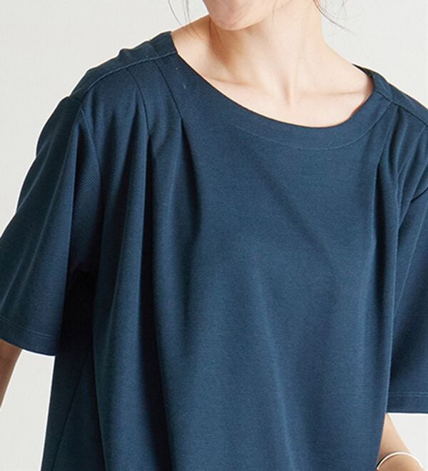 BELLUNA（ベルーナ）の「かのこ素材肩タックデザインワンピース（チュニック）」｜詳細画像