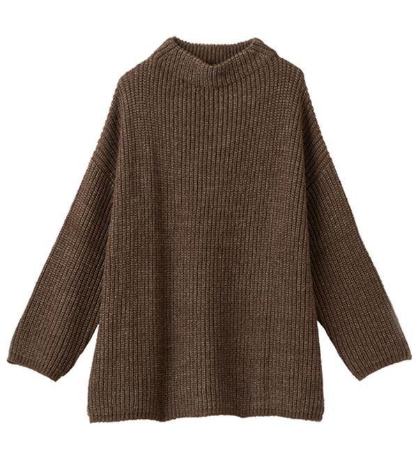 RANAN（ラナン）の「ふんわり！あぜ編ニットプルオーバー（ニット・セーター）」｜モカ