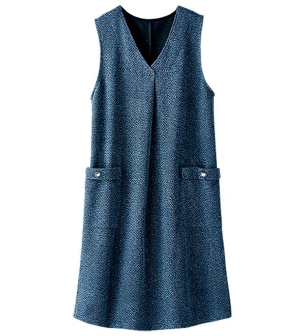 BELLUNA（ベルーナ）の「ツイード調タック使いジャンパースカート（チュニックワンピース）」｜詳細画像