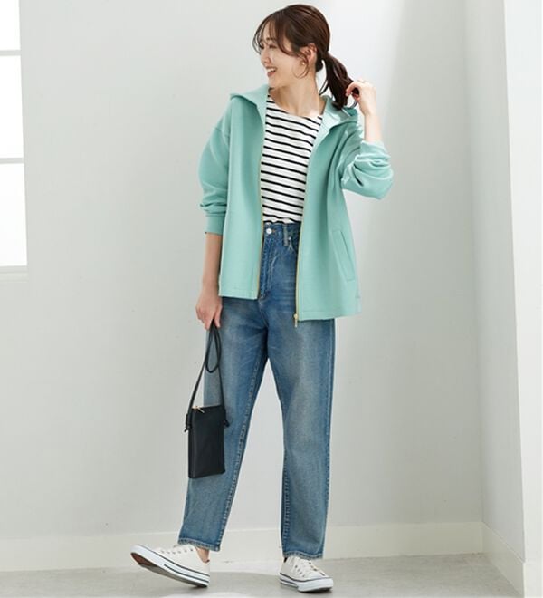 BELLUNA（ベルーナ）の「【快適Ｌａｂ．】とろみ素材裾タックパーカー（パーカー）」｜詳細画像