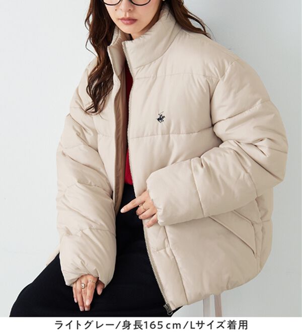 Viola e Viola（ヴィオラ エ ヴィオラ）の「【ビバリーヒルズポロクラブ】男女兼用フェイクダウンコート（ハーフコート）」｜詳細画像