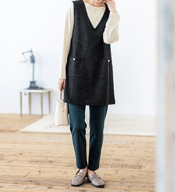 BELLUNA（ベルーナ）の「ジャカード素材ジャンスカアンサンブル（アンサンブル）」｜詳細画像