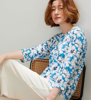 BELLUNA（ベルーナ）の「【接触冷感】冷感プリント７分袖プルオーバー（カットソー）」｜詳細画像