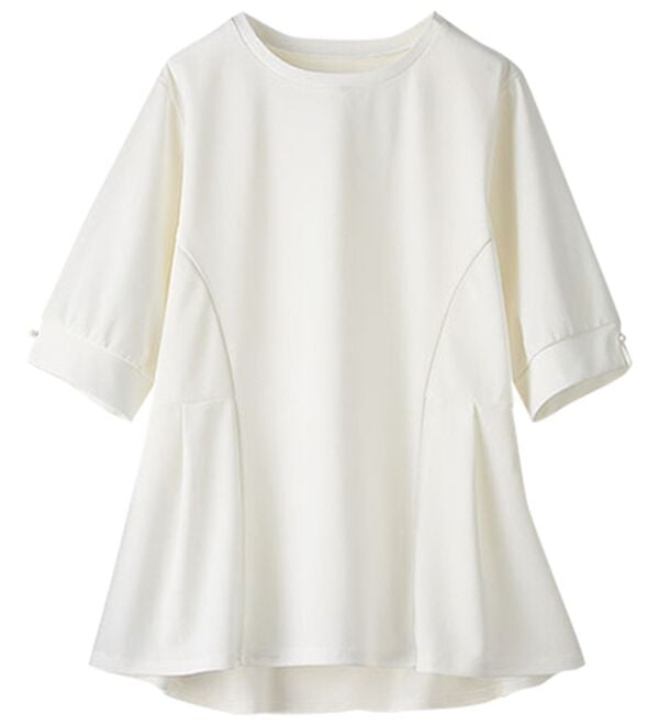 BELLUNA（ベルーナ）の「ジョーゼット素材タック使いＴブラウス（ブラウス）」｜詳細画像