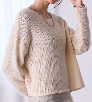 RANAN（ラナン）の「モヘアタッチローゲージシアーニット（ニット・セーター）」｜アイボリー