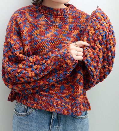 GeeRA（ジーラ）の「短丈ミックスカラーニット（ニット・セーター）」