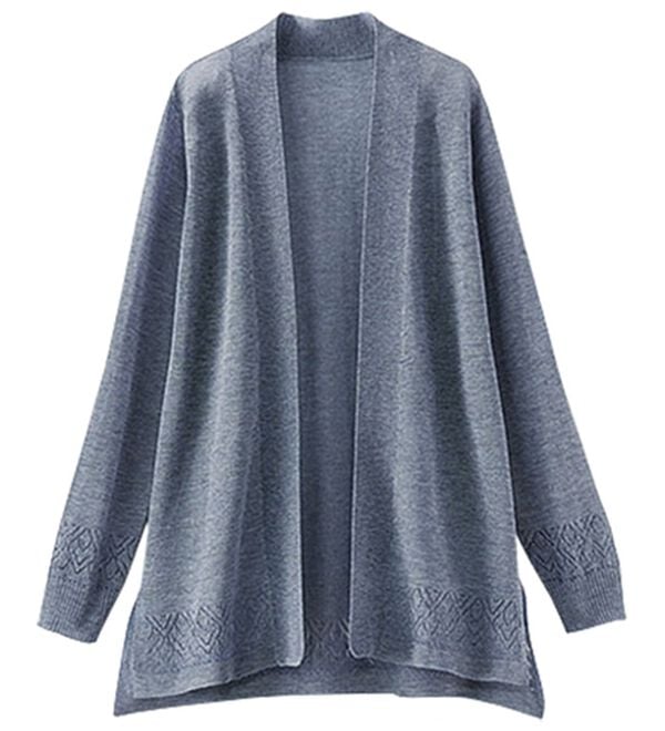 BELLUNA（ベルーナ）の「幾何柄デザイン杢調トッパーカーディガン（ニットカーディガン）」｜詳細画像