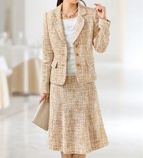 BELLUNA（ベルーナ）の「ファンシーツイードスカートセットアップ（その他スーツ）」
