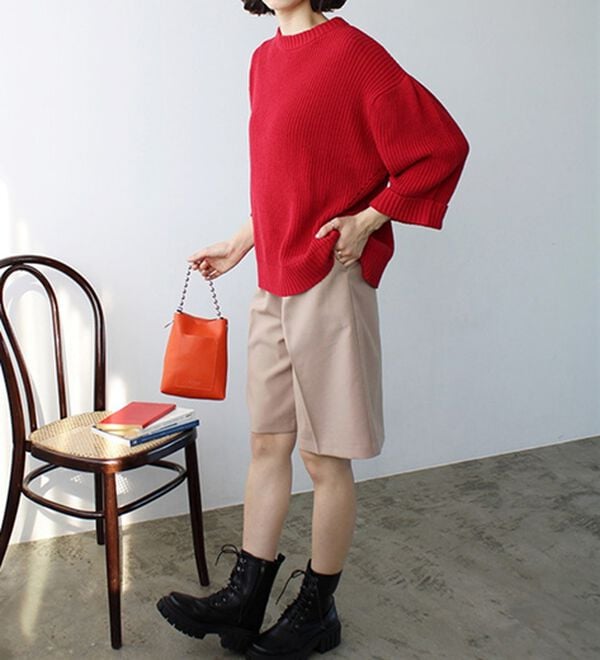 GeeRA（ジーラ）の「ハーフスリーブ着回しニット（ニット・セーター）」｜詳細画像