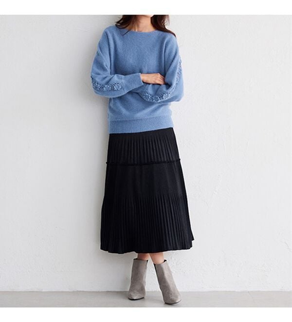 RANAN（ラナン）の「ウール混かぎ針ニットプルオーバー（ニット・セーター）」｜詳細画像