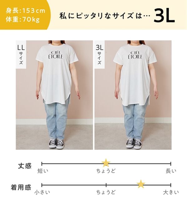 Viola e Viola（ヴィオラ エ ヴィオラ）の「ひんやり＆さらり綿混チュニックＴシャツ（チュニック）」｜詳細画像