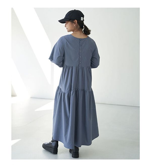 BELLUNA（ベルーナ）の「ウエストギャザーゆったりワンピース（その他ワンピース）」｜詳細画像