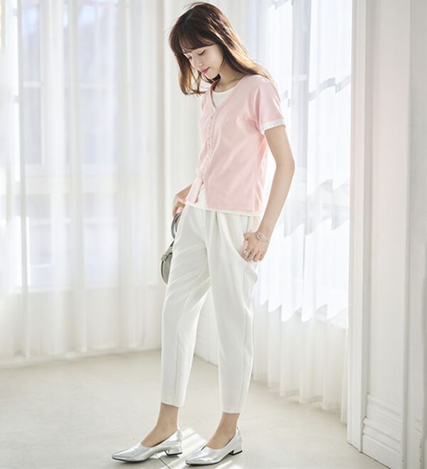 RANAN（ラナン）の「【選べる股下】ひんやり美脚シルエットタックパンツ（フルレングスパンツ）」｜詳細画像