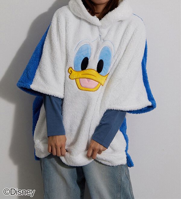 BELLUNA（ベルーナ）の「＜Ｄｉｓｎｅｙ＞【ドナルドダック】両面ボアポンチョ（パジャマ・ルームウェア）」｜詳細画像