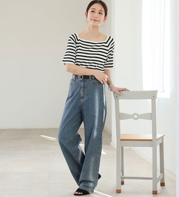 A HAPPY MARILYN（アハッピーマリリン）の「【大きいサイズ】【Ｍ～７Ｌ／選べる丈】夏でも穿きたい！美脚＆美尻が叶う！優勝！着痩せワイドパンツ（ワイドパンツ・ガウチョ）」｜詳細画像