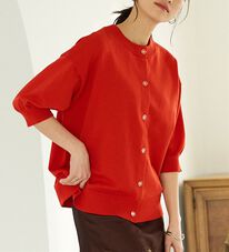 BELLUNA（ベルーナ）の「【快適Ｌａｂ．】洗える！軽い！５分袖ニットカーディガン（ニットカーディガン）」