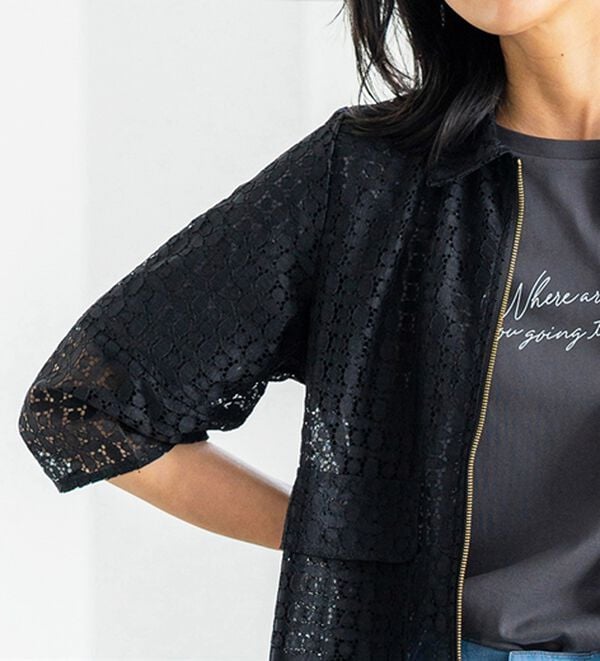 BELLUNA（ベルーナ）の「上品花柄レースジャケット（その他ジャケット）」｜詳細画像