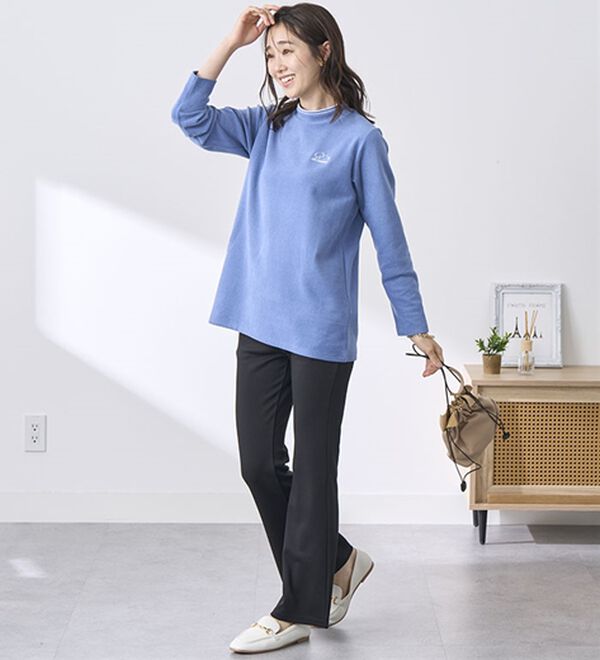 BELLUNA（ベルーナ）の「ふんわりなめらかネコちゃん刺しゅうチュニック（チュニック）」｜詳細画像