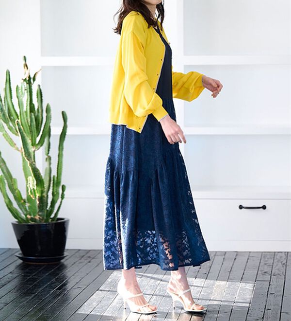 RANAN（ラナン）の「ひんやり！ジャカードドッキングワンピース（ドッキングワンピース）」｜詳細画像