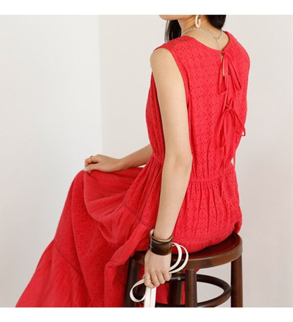 GeeRA（ジーラ）の「レース切替ティアードロングワンピ（ロングワンピース）」｜詳細画像