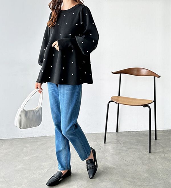 GeeRA（ジーラ）の「美脚シルエットテーパードデニムパンツ（テーパードパンツ）」｜詳細画像