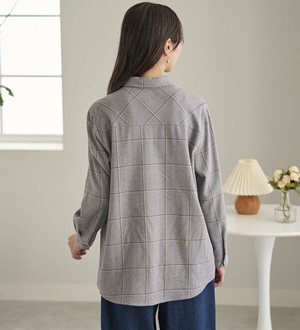 BELLUNA（ベルーナ）の「《ＨｕｇＲｅａｍコットン》ポケットシャツ（シャツ）」｜詳細画像