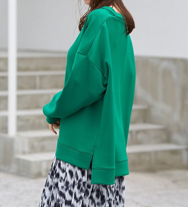 RANAN（ラナン）の「＜ＨＳ＞編立衿ポイントきれいめスウェット（カットソー）」｜詳細画像