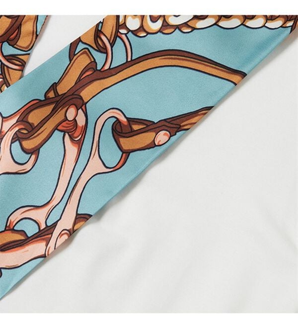 RANAN（ラナン）の「スカーフ付キレイ見えカットソーブラウス（ブラウス）」｜詳細画像