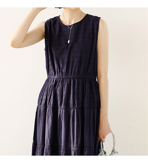 GeeRA（ジーラ）の「レース切替ティアードロングワンピ（ロングワンピース）」｜詳細画像