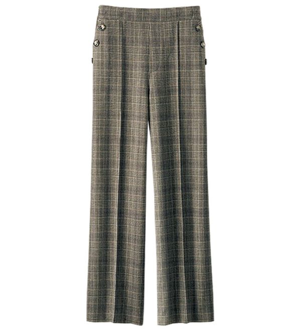 BELLUNA（ベルーナ）の「ストレッチ素材ボタン使いワイドパンツ（ワイドパンツ・ガウチョ）」｜詳細画像