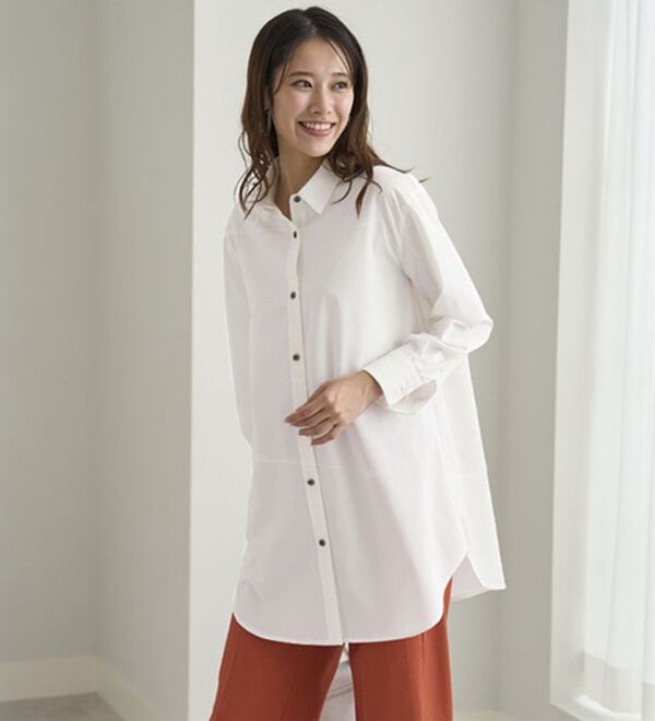 BELLUNA（ベルーナ）の「＜ＳＯＬＯＴＥＸ（Ｒ）＞ストレッチビッグシャツ（シャツ）」｜詳細画像