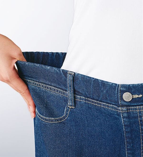 BELLUNA（ベルーナ）の「裏起毛セミフレアーデニムパンツ（フルレングスパンツ）」｜詳細画像