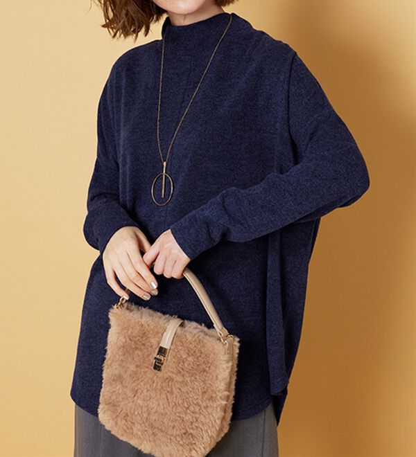 杢調素材ドルマンデザインチュニック - ベルーナ【公式】