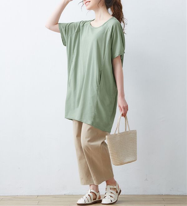 Viola e Viola（ヴィオラ エ ヴィオラ）の「【５つの機能付】ゆるコクーンチュニック（チュニック）」｜詳細画像