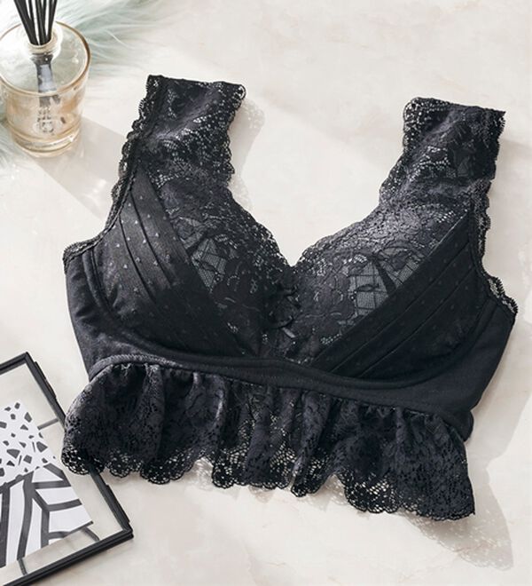 YU'NOW（ユナウ）の「まる胸メイクのちゅるんナイトブラ（ブラジャー）」｜ブラック