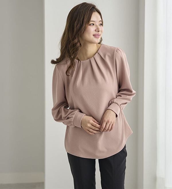 BELLUNA（ベルーナ）の「衿元タックデザインブラウス（ブラウス）」｜詳細画像