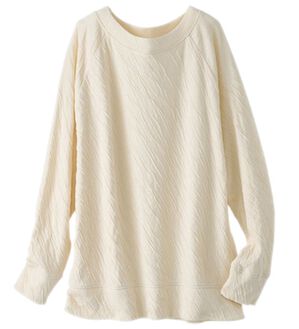 BELLUNA（ベルーナ）の「綿１００％柔らか接結プルオーバー（カットソー）」｜オートミール