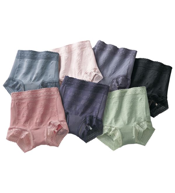 「【７色組】綿混　成型のびのび安心ショーツ（安心ショーツ）」｜7色組