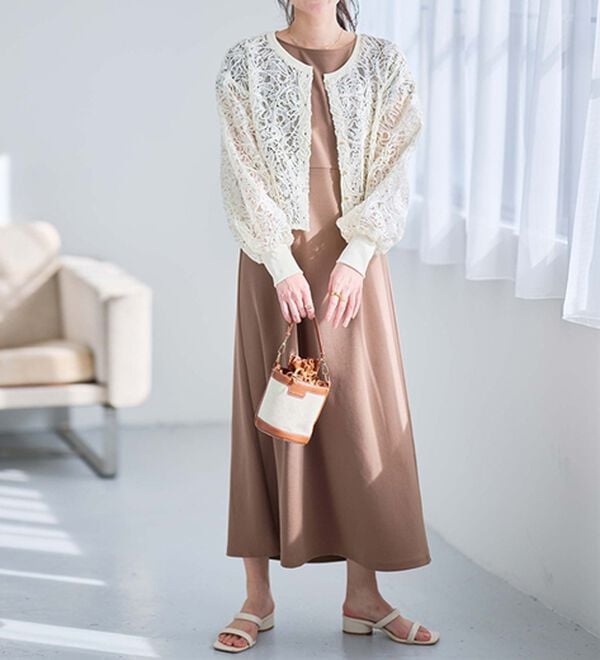 RANAN（ラナン）の「上品見えバックギャザーワンピース（その他ワンピース）」｜詳細画像