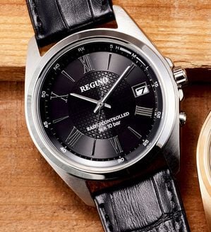 「レグノ　通販限定ソーラー電波時計（メンズ腕時計）」｜ブラック