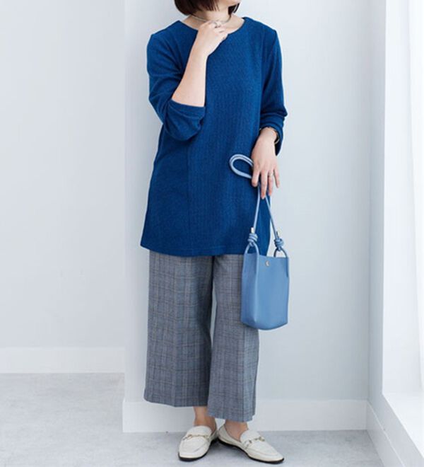 BELLUNA（ベルーナ）の「ふんわり杢調素材切替チュニック（チュニック）」｜詳細画像