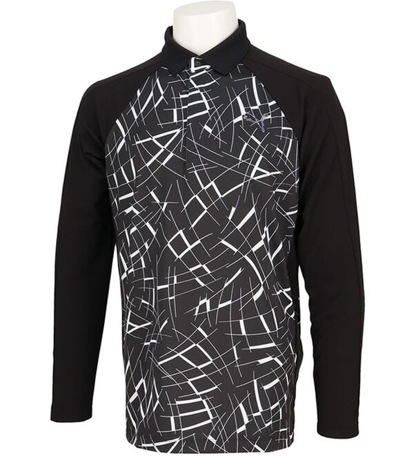 「ＰＭ）　ゴルフ　シャドウキャット　ＧＲＡＰＨＩＣ　Ｌ／Ｓ　ＰＯＬＯ（メンズポロシャツ）」｜詳細画像