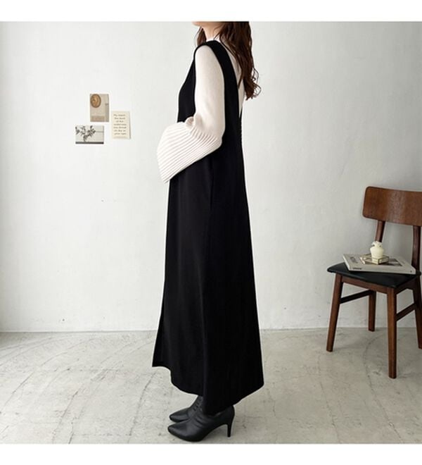 GeeRA（ジーラ）の「楽ちん！ストレッチ前後２ＷＡＹジャンパースカート（ジャンパースカート）」｜詳細画像