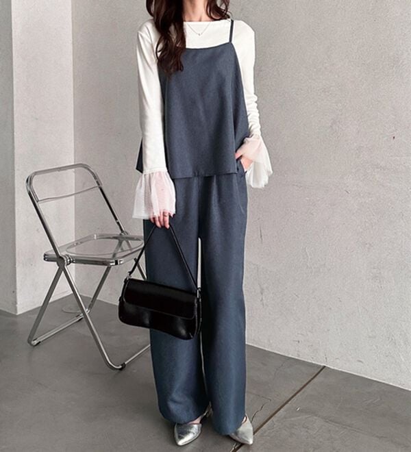 GeeRA（ジーラ）の「セットアップ風キャミソールサロペット（オールインワン）」｜詳細画像