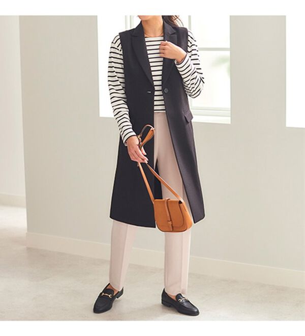 BELLUNA（ベルーナ）の「快適ストレッチ！パール調デザインセットアップ（セットアップ）」｜詳細画像